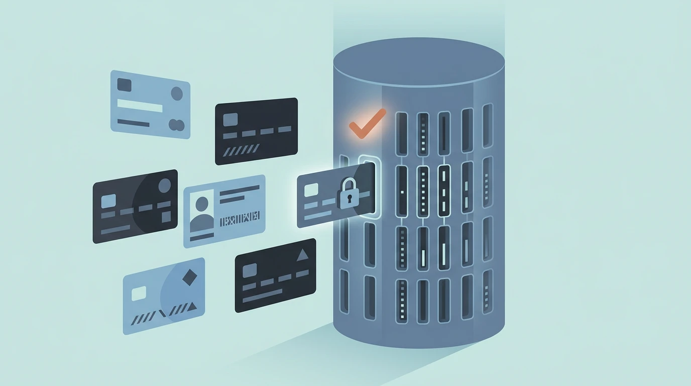 Illustration of personal details being matched against a central self-exclusion database