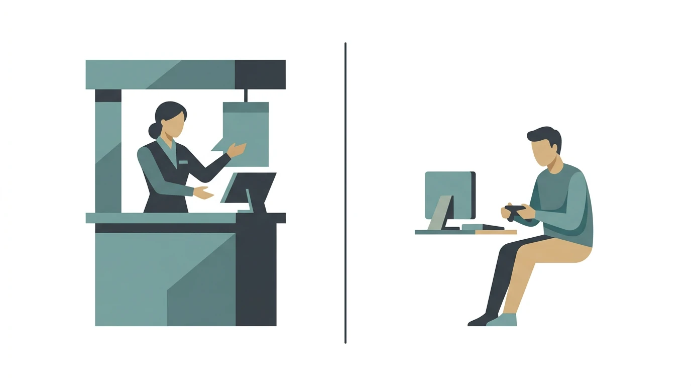 Diagram contrasting operator and player legal positions in UK gambling law